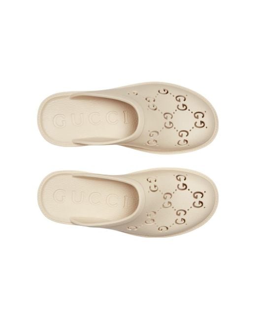 Gucci Natural Ella Embossed Gg Trek Slide for men