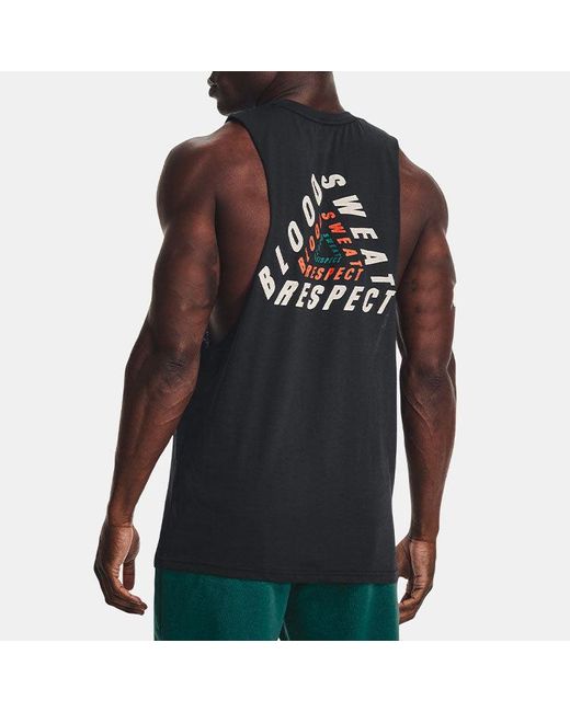 Under Armour Black Project Rock Dmnd Muscle Tank for men