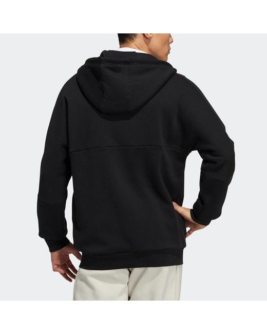 Adidas Blue Splicing Hooded Zipper Jacket for men