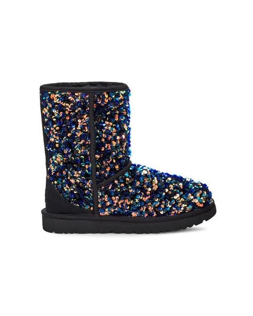 Ugg Blue (Wmns) Classic Short Stellar Sequin Snow Boots
