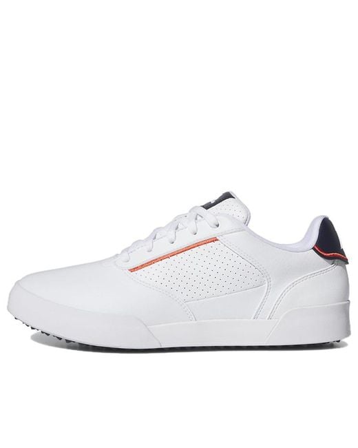 Adidas White Retrocross Spikeless Golf Shoes Collegiate' for men