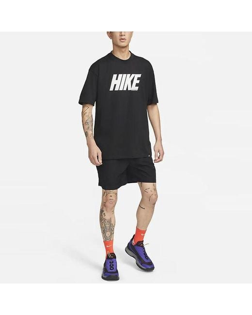 Nike Ss22 Acg Alphabet Pattern Round Neck Pullover Short Sleeve Black for men
