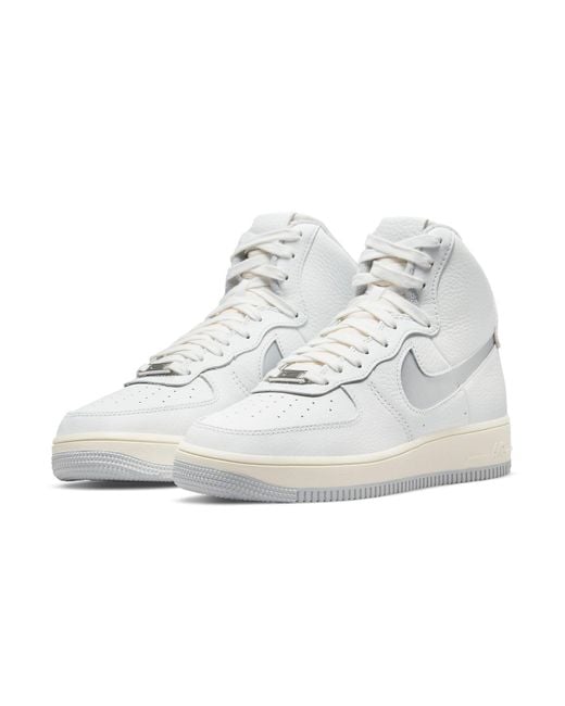 Nike White (Wmns) Air Force 1 High Sculpt Light Smoke'