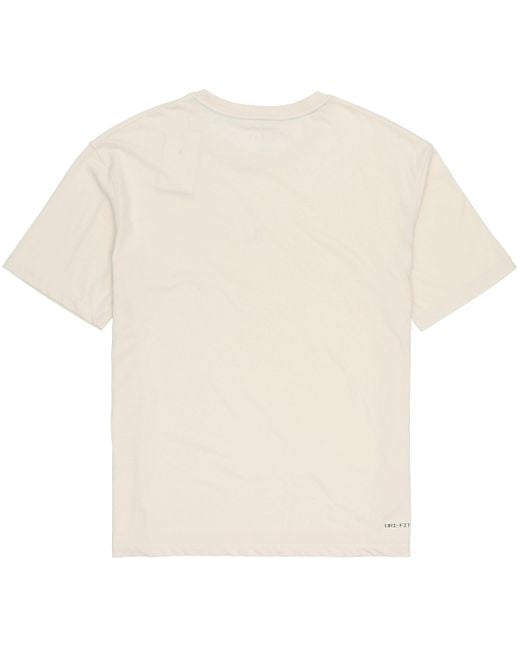 Nike Natural Solid Color Round Neck Short Sleeve T-Shirt for men