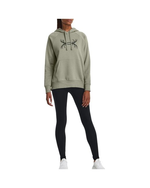 Under Armour Green (Wmns) Rival Fleece Antler Hoodie 'Light'