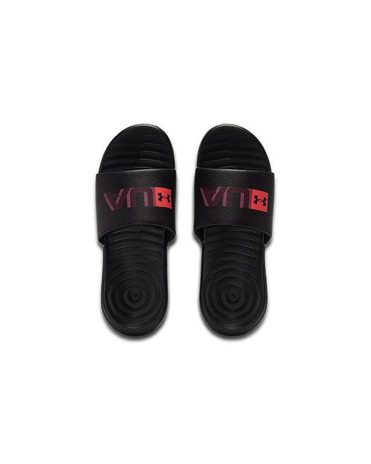 Under Armour Black Ansa Graphic Slide Beta' for men