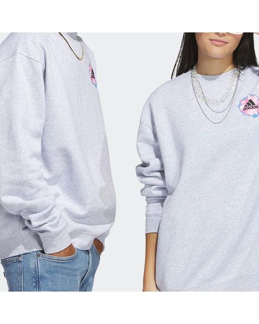 Adidas White Blom G Sweatshirt for men