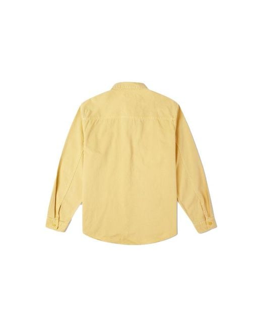 Converse Yellow Casual Woven Button Cardigan Retro Long Sleeves Jacket for men