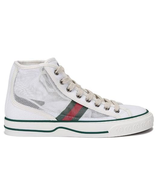 Gucci White (Wmns) Tennis 1977 High Top Sneakers 'Mesh'