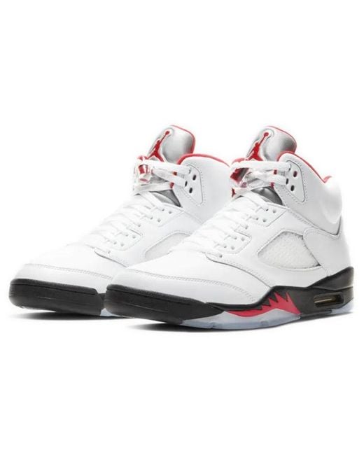 Nike White 5 Retro 'Fire' 2020 for men