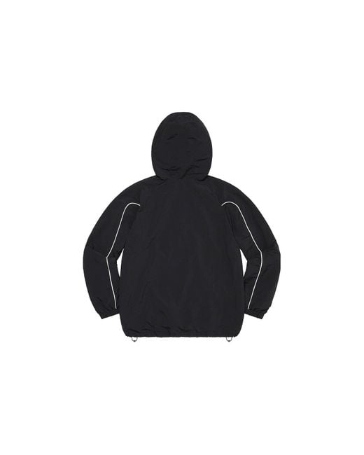 Supreme Green Paneled Half Zip Pullover for men