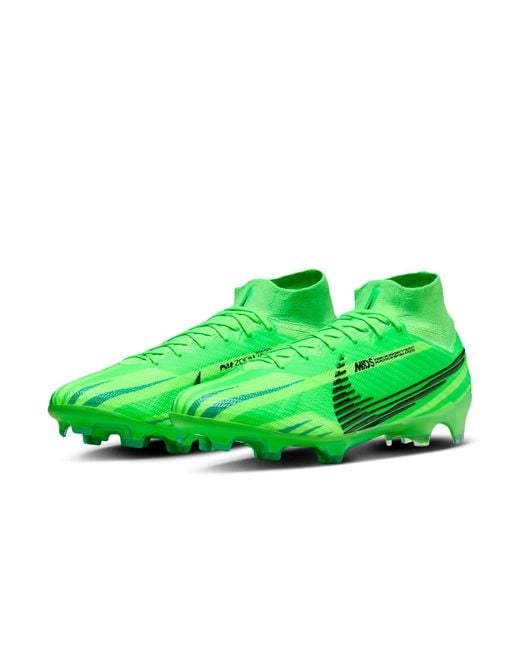 Nike Green Superfly 9 Elite Mercurial Dream Speed Fg High-Top Soccer Cleats for men