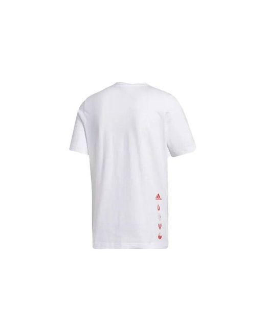 Adidas White Donovan Social Casual Basketball Sports Short Sleeve for men