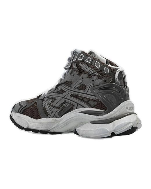 Balenciaga Black Runner High Top Sneakers Nylon Suede-Like Fabric' for men