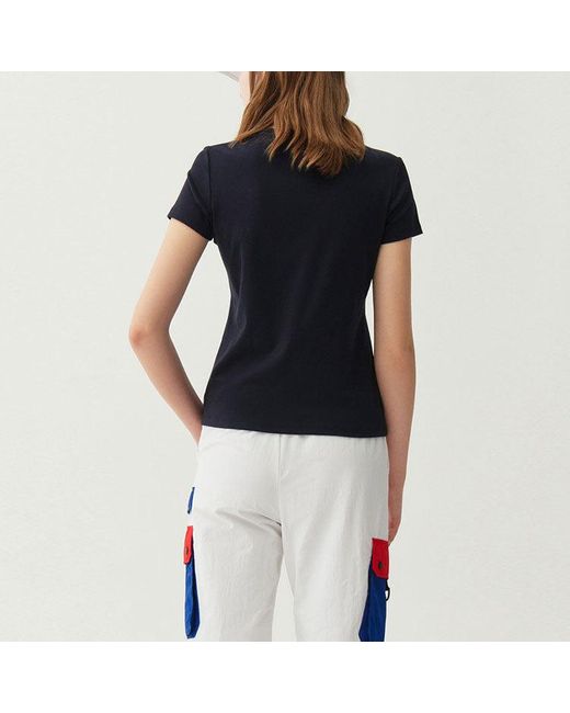 Fila Blue (Wmns) Cotton Casual Short Sleeve