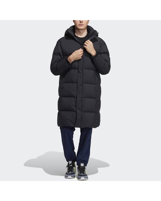 Adidas Blue Gd Puffy Lg Co Hooded Down Jacket for men