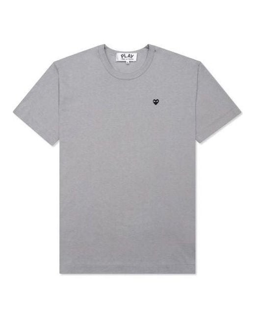 COMME DES GARÇONS PLAY Gray Mini Heart Logo Tee for men