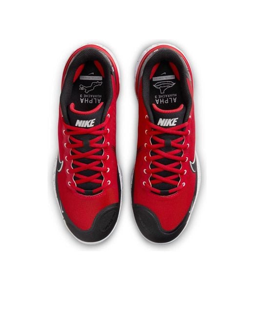 Nike Red Alpha Huarache Elite 3 Low 'University' for men