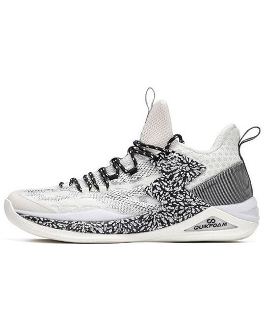 361 Degrees White X Aaron Gordon Qu!K Basketball Shoes for men