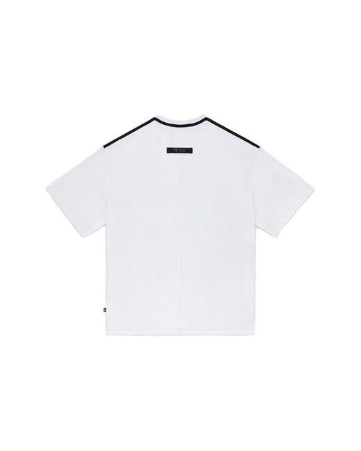 Converse White Solid Color Loose Round Neck Short Sleeve Couple Style for men