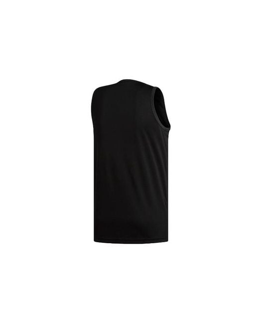 Adidas Black Logo Printing Solid Color Basketball Jersey/Vest for men
