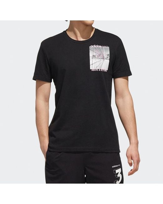 Adidas Black Neo Cs Su Tee Ss Round Neck Short Sleeve for men