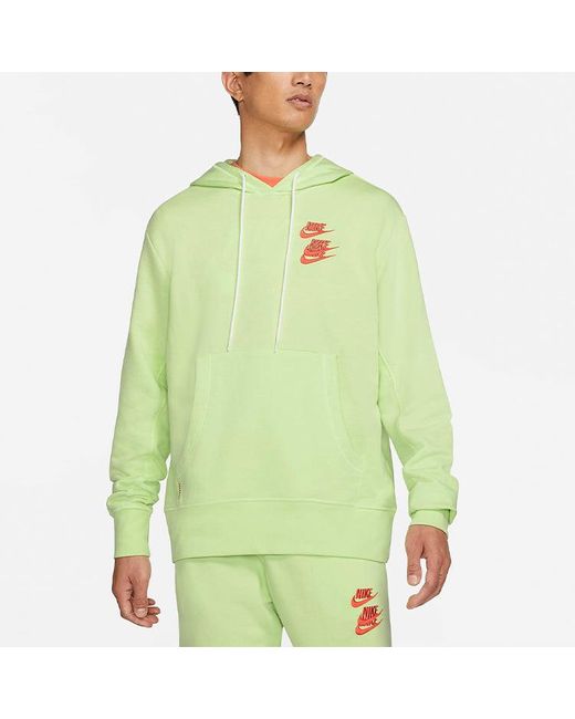 Nike Green Alphabet Printing Sports Pullover for men