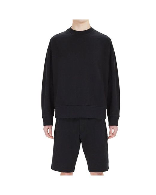 Adidas Blue Y-3 Yohji Yamamoto Back Logo Print Sweatshirt for men