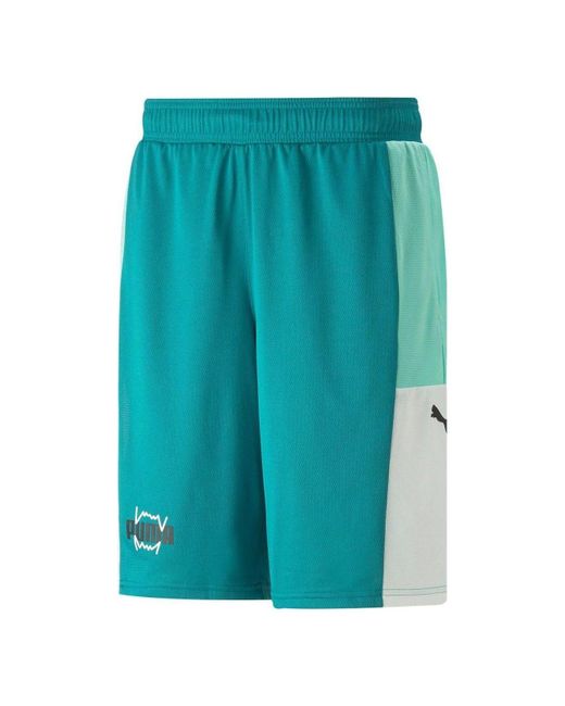 PUMA Blue Training Basketball Shorts for men