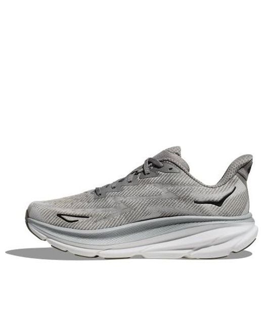 Hoka One One Gray Clifton 9 2E Wide 'Harbor Mist' for men