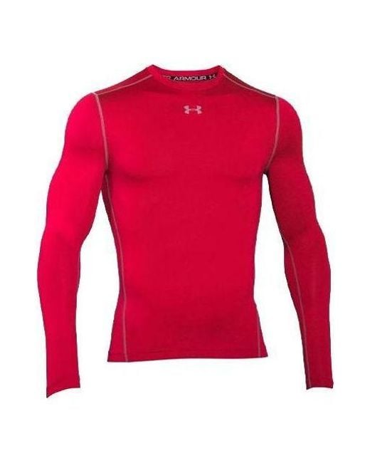 Under Armour Red Coldgeararmour Compression Crew Shirt for men