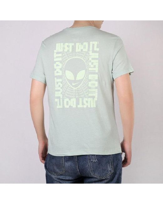 Nike Green Sportswear Alien Printing Short Sleeve Grass for men