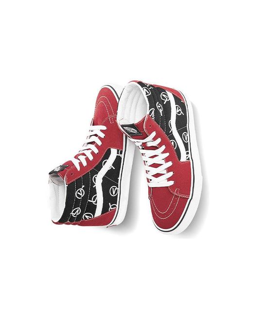 Vans Red Sk8-Hi 'Circle V' for men