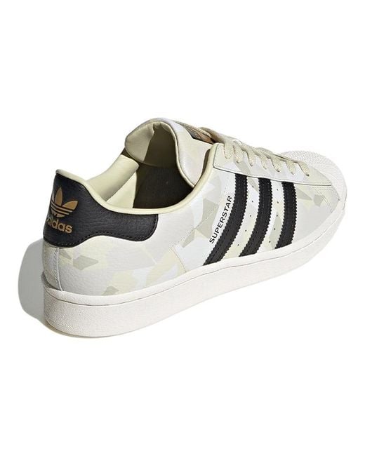 Adidas White Superstar 'Camo Sand' for men
