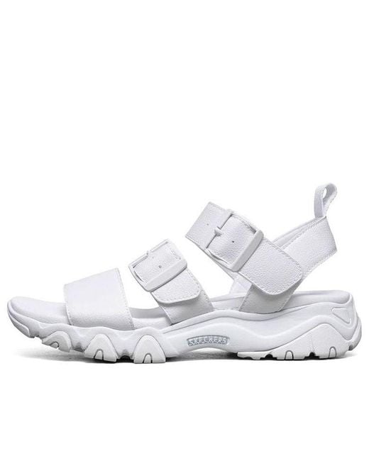 Skechers White D Lites 2.0 Sandal