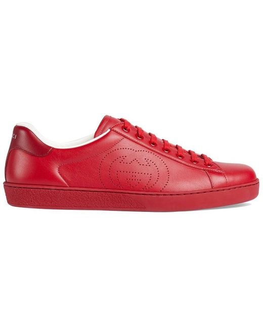 Gucci Red Ace 'Interlocking G for men