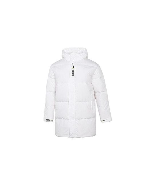 PUMA White Windproof Down Warm Jacket for men