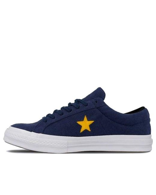 Converse Blue One Star Ox Retro Low Tops Casual Skateboarding Shoes Deep for men