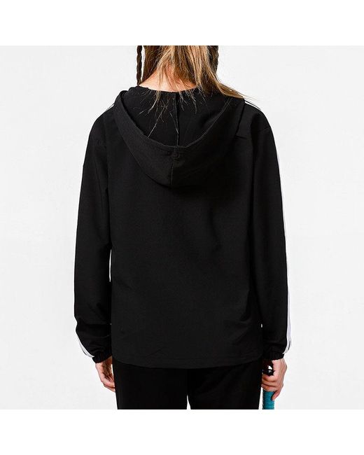 Adidas Black (Wmns) Neo Training Sports Stripe Loose Hooded Jacket