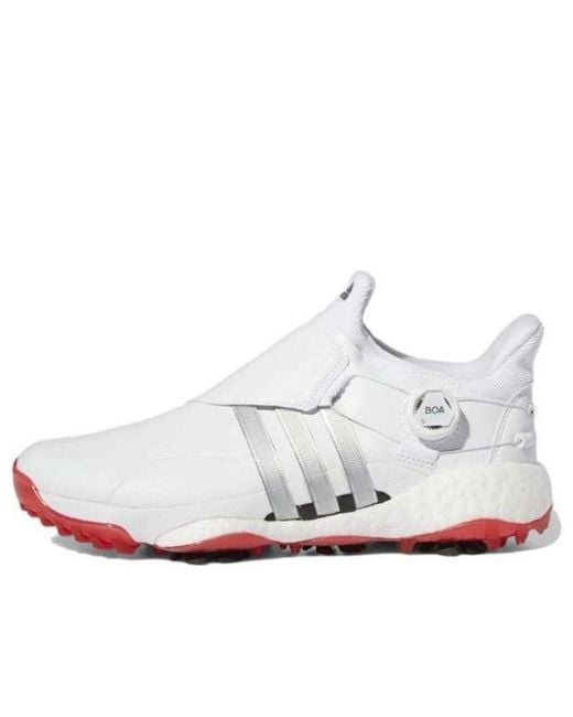 Adidas White Tour 360 22 Boa Golf Metallic' for men