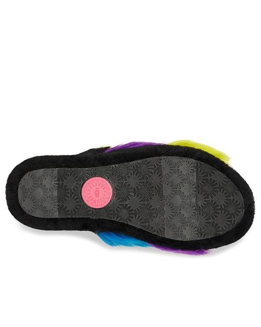 Ugg Black (Wmns) Fluff Yeah Party Spots Slipper