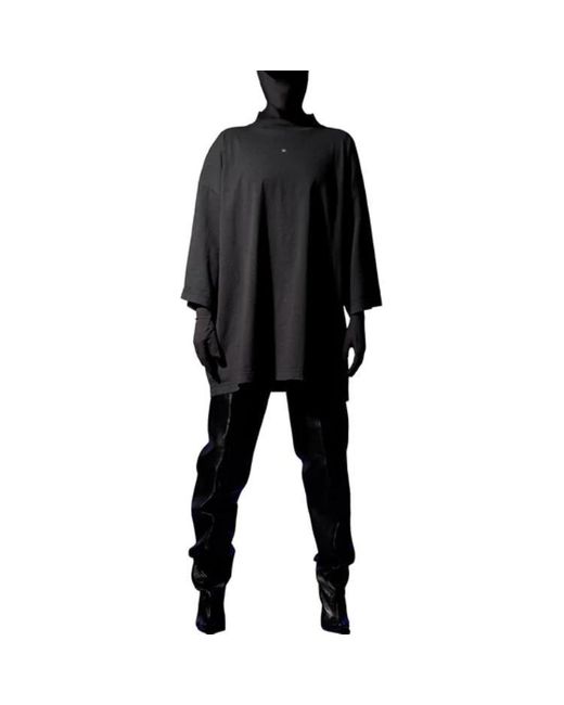 Yeezy Gap Black X Balenciaga Logo 3/4 Sleeve Tee for men