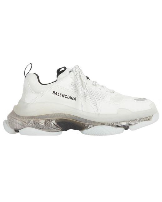 Balenciaga White Triple S Sneaker 'Clear Sole for men