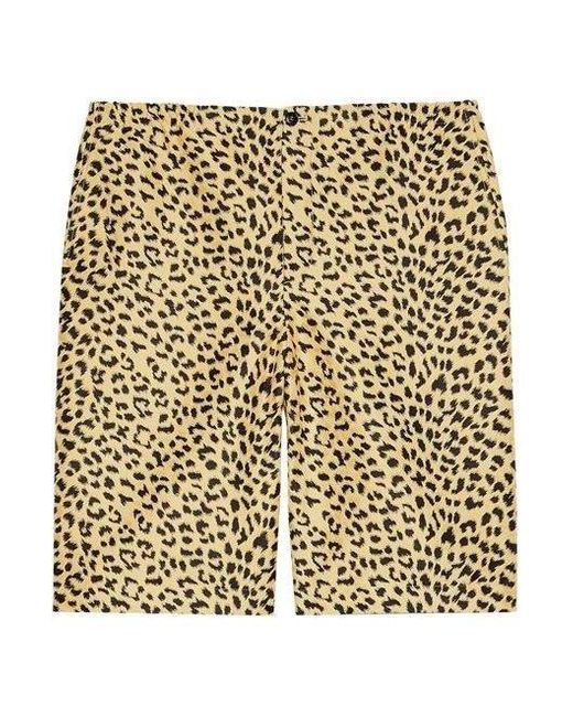 Gucci Natural Neutral Leopard Jacquard Shorts for men