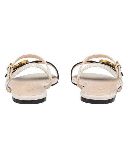 Gucci Metallic (Wmns) Double G Leather Sandal