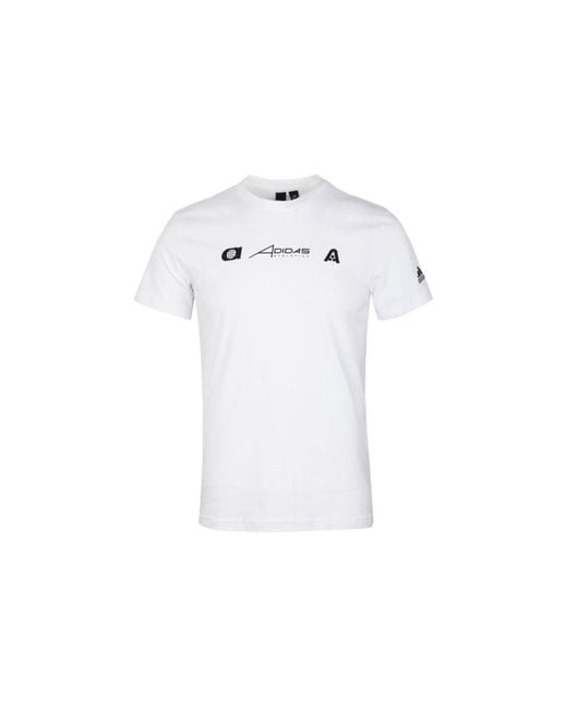 Adidas White Sports Training Casual Round Neck Short Sleeve for men