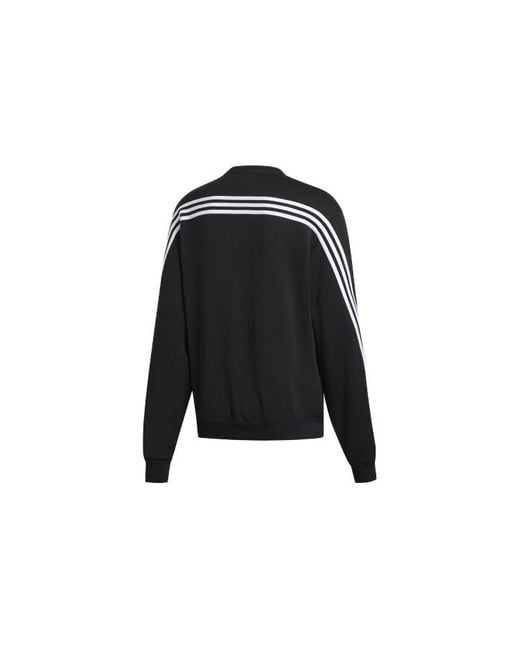 Adidas Black Originals 3-Stripes Wrap Cr Crewneck for men