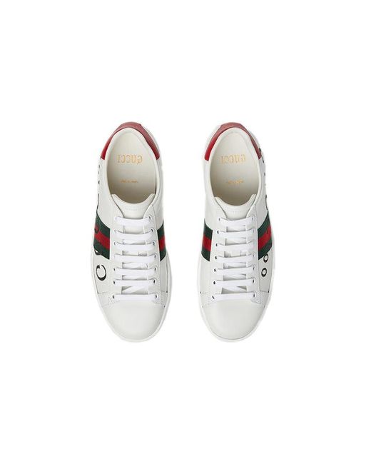 Gucci White Ace 100 Print'