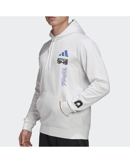 Adidas White Casual Sports Pullover for men