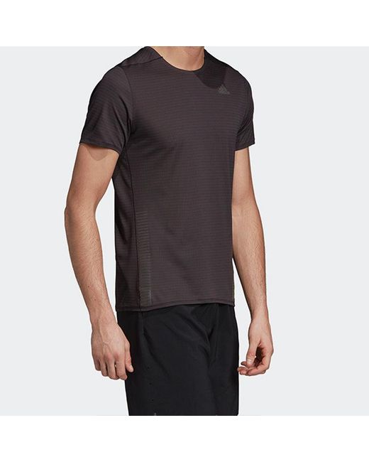 Adidas Black 25/7 Tee Chill Running Sports Short Sleeve for men